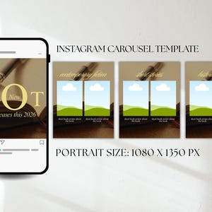 poetcore bookstagram carousel template