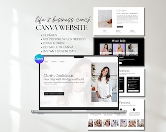 Canva Coaching Website Template: Sales Page & Landing Page (PDF Download)