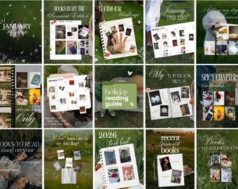 Romantic Cottagecore Bookstagram Carousel Template Booktok Instagram Post Bookish Canva Book Lover Vintage Romance Bookstagram