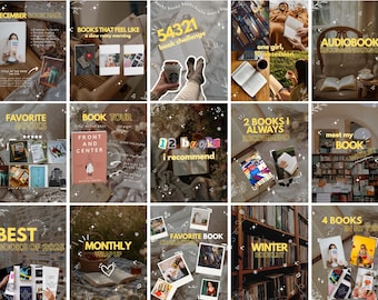 Modelo de carrossel estético para Bookstagram em alta, postagem no Instagram Booktok, modelo Canva para Bookstagram, carrossel de autores para redes sociais voltadas para amantes de livros
