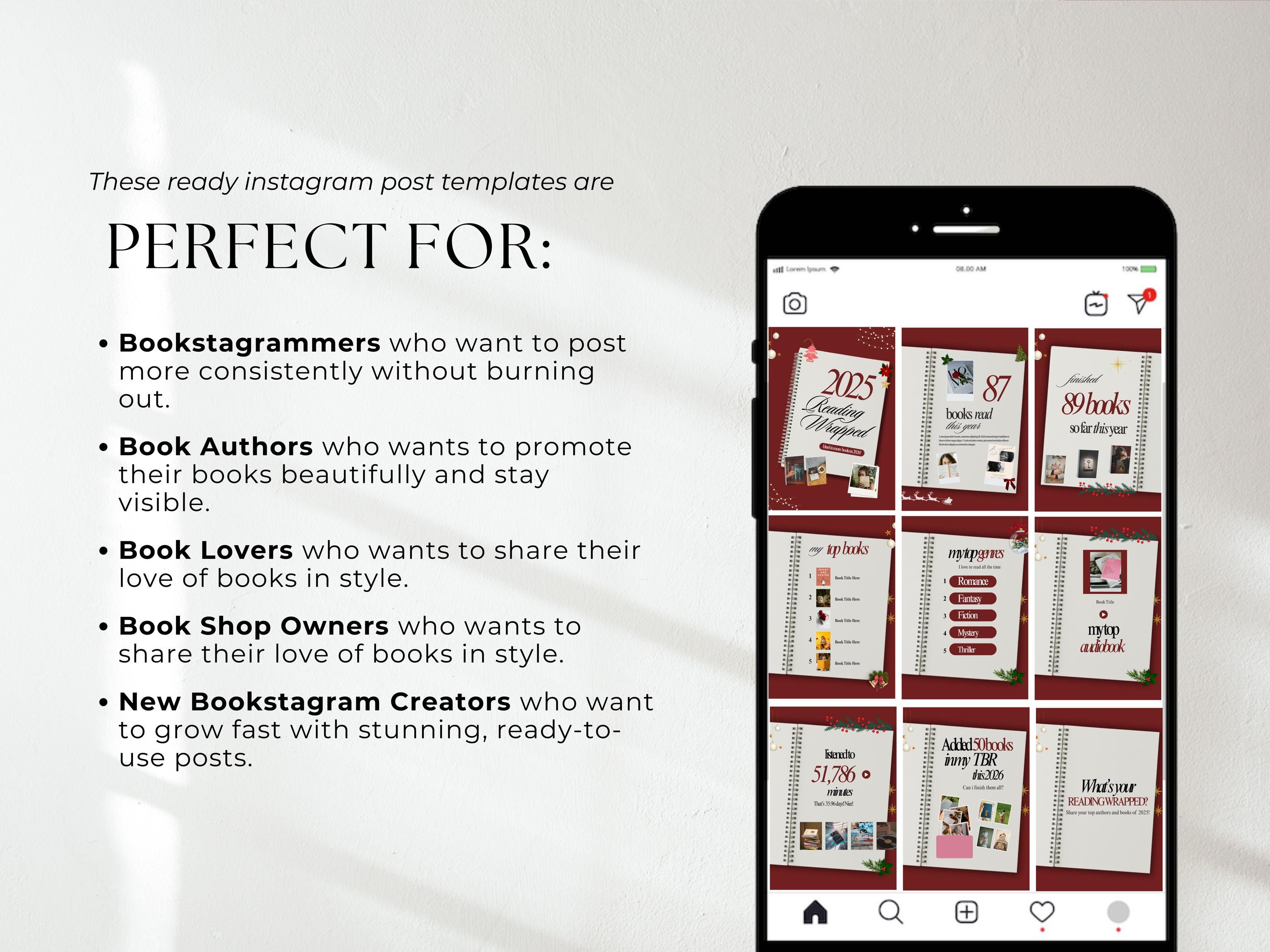2025 Reading Wrapped Bookstagram Carousel Template Aesthetic Reading ...