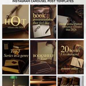 aesthetic bookstagram canva posts