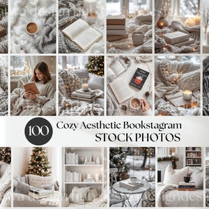Cozy Bookstagram Stock Photo Bundle: Gesichtslose Buchbilder, PLR MRR