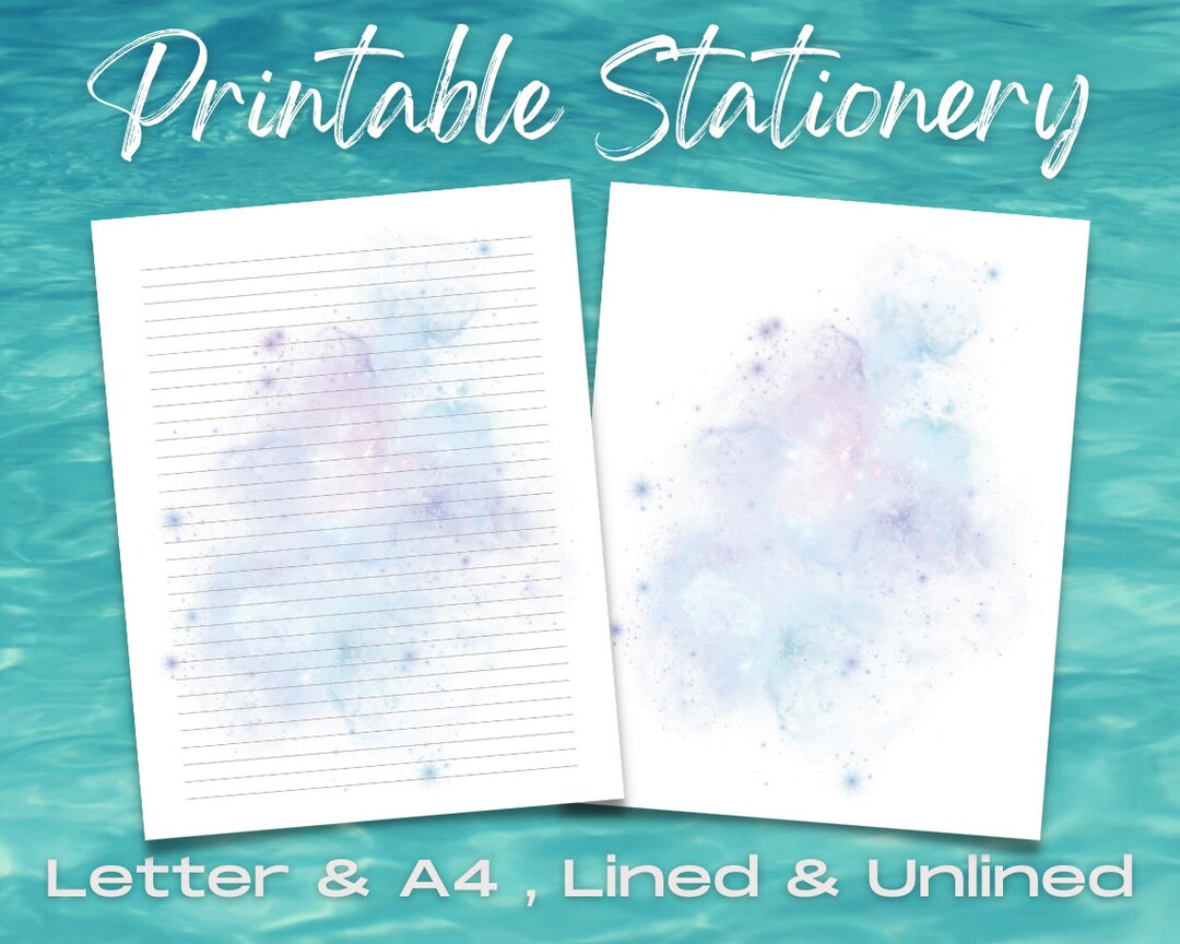 Galaxy Stationery Set Printable Stationery Paper Digital - Etsy