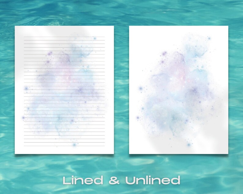 Galaxy Stationery Set Printable Stationery Paper Digital - Etsy