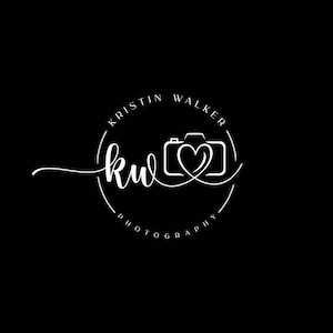 May include: White logo with the text "Kristin Walker Photography" in a circle. The logo features a stylised camera with a heart in the lens.