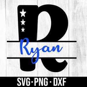 Split Monogramm Schrift Svg, Monogramm Svg, Split Name Frame, Kinder Monogramm Buchstaben, Ausgefallenes Monogramm Buchstaben, svg/png/dxf Dateien