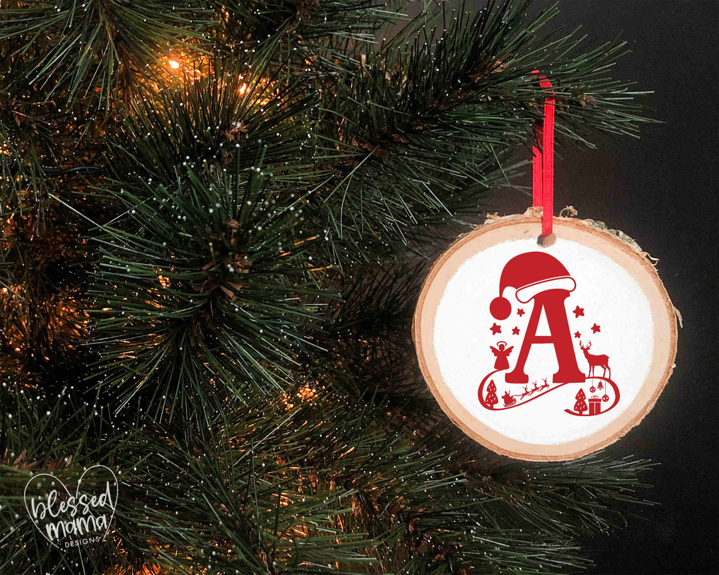 Christmas Monogram Alphabets|santa Monogram Svg|christmas Monogram Svg ...