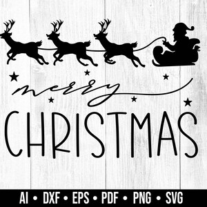 Merry Christmas Svg, Christmas Svg, Christmas Decor, Christmas Shirt, Holiday Svg, Christmas Craft, Cricut Cut File, ai/dxf/eps/png/pdf/svg