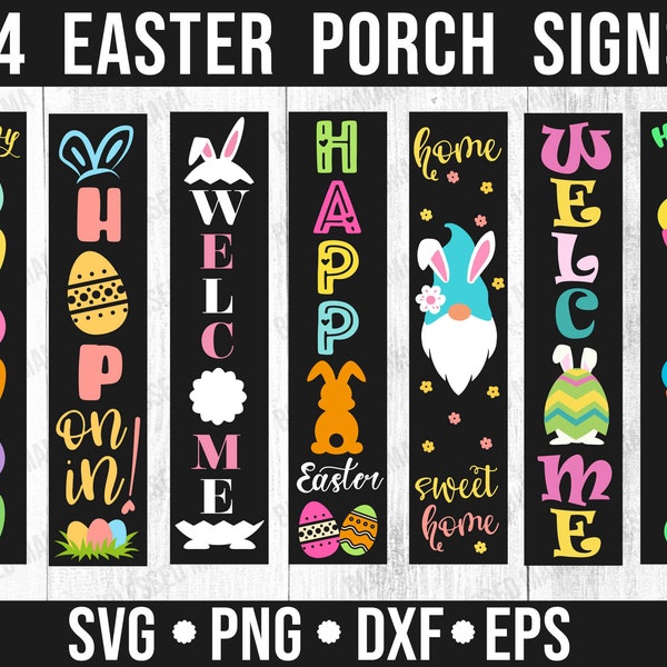 Easter Porch svg Bundle  Easter Porch Sign svg  Spring Porch  Easter sign Vertical sign Porch Sign svg/dxf/eps/png