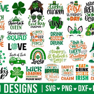 St Patricks Svg Bundle | Saint Patricks Day Svg | Lucky Svg | Gnome Svg | Irish svg | Shamrock Svg | svg/png/dxf/eps