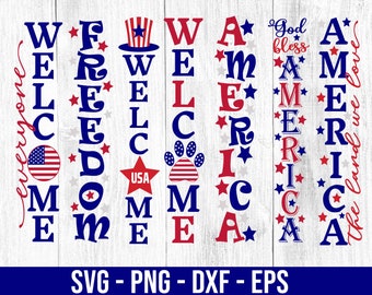 Porch Sign SVG | Forth of July Porch Sign Svg|4th of July Svg|Patriotic Svg|Independence Day|God Bless   America|svg/dxf/eps/png