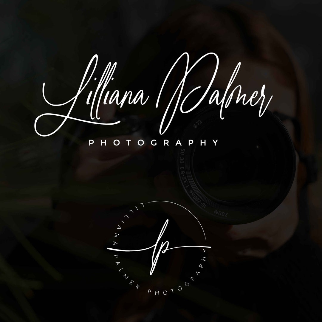 Signature Logo Set, Photographer Logo, Photo Watermark, Circle Logo