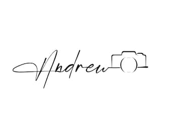 Initialen Logo, Fotografie Logo, Foto Wasserzeichen, Signatur Logo, Kreis Logo, Kamera Logo, Foto Copyright, Kalligraphie Logo