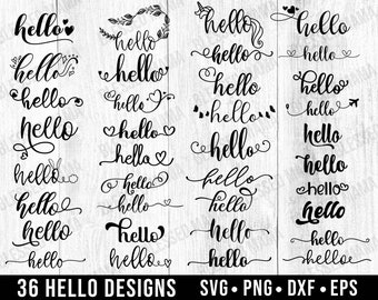 Hello svg | hello sign svg bundle | welcome svg | door mat svg | door sign svg | home svg | hello flourish |svg/dxf/eps/png