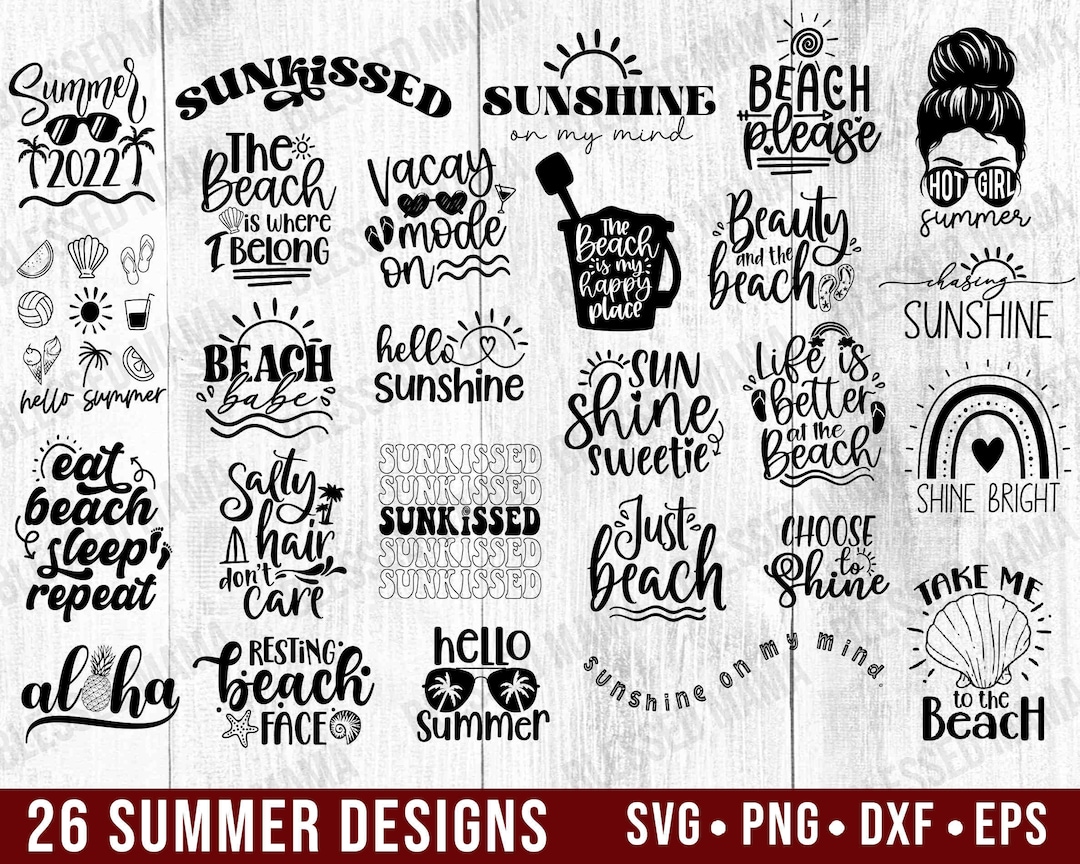 Summer Svg Bundle | Beach Svg | Summertime | Beach Quotes | Summer ...