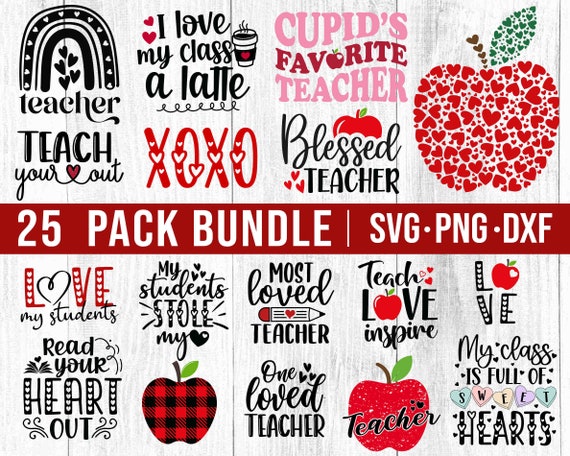 Valentines Day Teacher SVG Bundle, Teachers Shirt svg, Teacher quotes, Teacher Valentines Shirt Svg, Buffalo Plaid, Teacher Life,Teacher SVG
