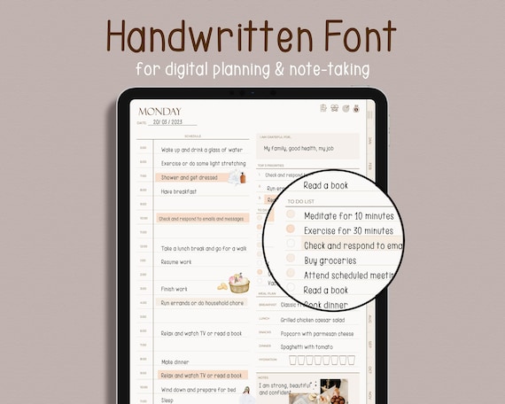 Neat Handwritten Font, Student Note Taking, Cute Font, Handwriting Font, GoodNotes Font, Simple Font, Digital Planner Font, iPad Planner