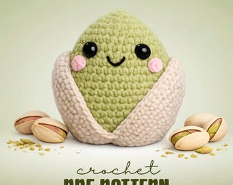 Pistazie Häkelanleitung PDF – Amigurumi Pistazie Häkelanleitung – Kawaii Nut Crochet