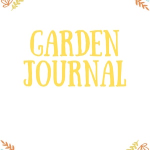 Black & white friendly printable garden journal