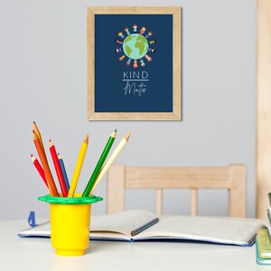 Equality Print, Kindness Matters, Diversity Poster, Positive Classroom Decor, Kindness prints, Kids playroom decor