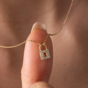 Diamond Lock Necklace