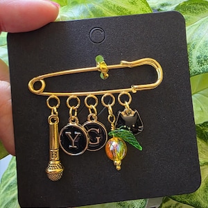 Kpop Bangtan MYG Safety Pin Brooch