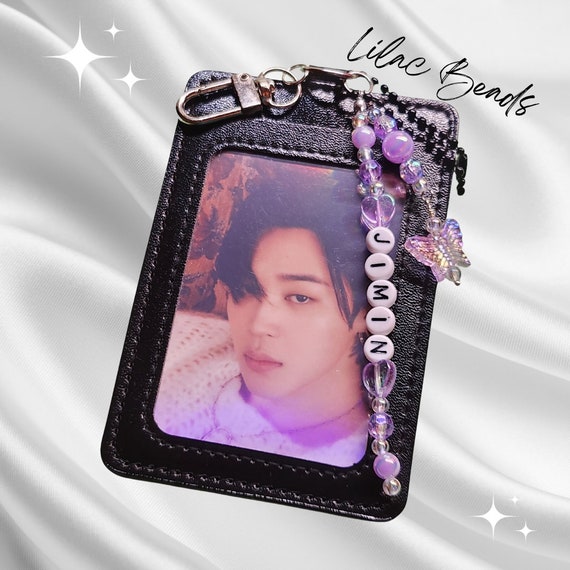 Kpop 875 PJM Photo Card Holder With Lilac Beads - Etsy