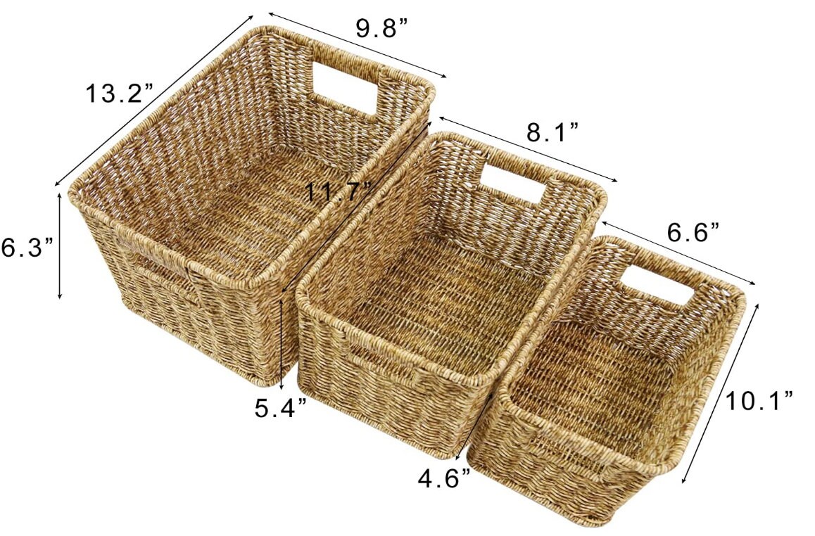 Aufbewahrungskörbe aus Rattan 3 Sets gewebte Körbe geeignet | Etsy