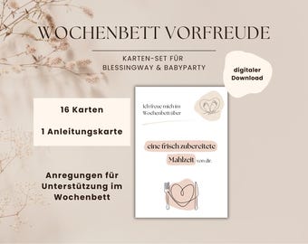 Juego de tarjetas "Anticipación posparto" para Blessingway y baby shower en preparación para el período posparto | Apoya a Mamá | DESCARGA DIGITAL