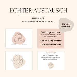 Karten-Set als Gesprächsanreger für Babyparty und Blessingway | DIGITALER DOWNLOAD