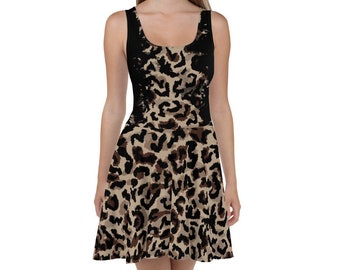Leopard Print Skater Dress - Flirty, Fun, and Fabulous