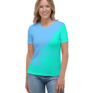 Splash of Blue and Seafoam Green Women's T-shirt