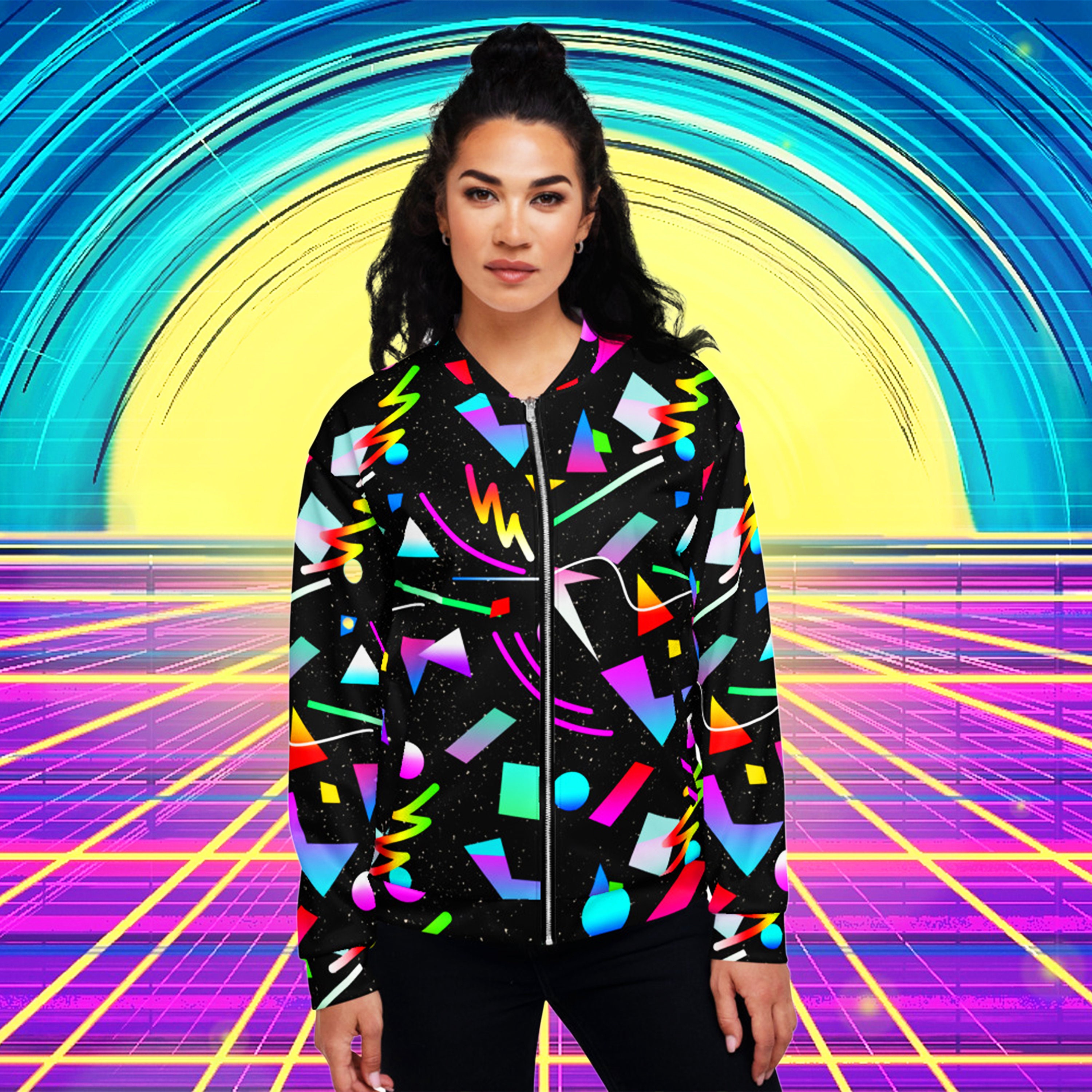 80s Colorful Jacket - Etsy