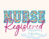 Registered Nurse Applique Embroidery Design (Digital Download)