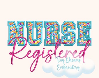 Registered Nurse Applique Embroidery Design (Digital Download)