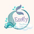 Mermaid Tail Embroidery Design: Custom Monogram (Digital Download)