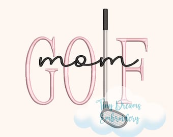 Borduurontwerp golfmoeder: golfer mama cadeau (digitale download)