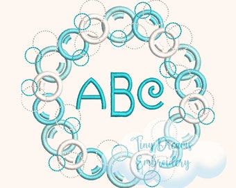 Bubble Digital Machine Embroidery Design Baby Custom Monogram Design Embroidery Bubble Bath Name Embroidery Design Personalized Name Baby