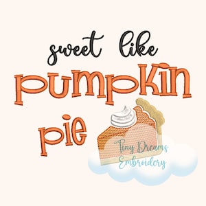 Kürbiskuchen Stickdatei: Kürbiskuchen