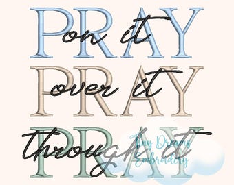 Pray Digital Machine Embroidery Design Prayer Design Embroidery Christian Embriodery Design Religious Christian Embroidery Design Catholic