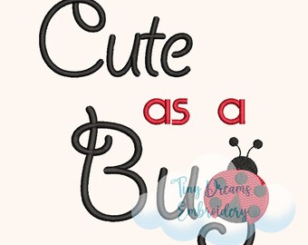 Ladybug Embroidery Design, Bug Nursery Decor (Digital Download)