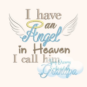 Heaven Angel Grandpa Embroidery Design (Digital Download)