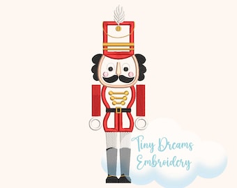Nutcracker Soldier Embroidery Design: Christmas Machine Embroidery (Digital Download)