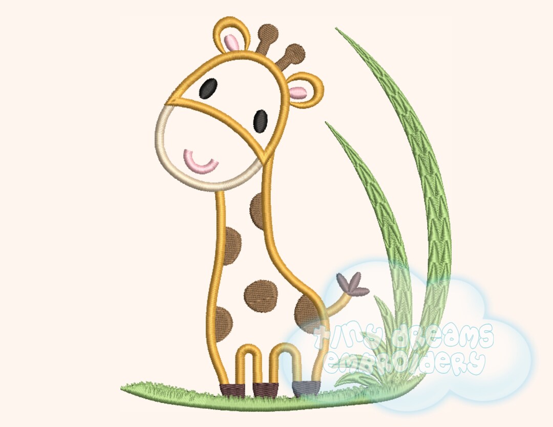 Cute Baby Giraffe Digital Embroidery Machine Design/sizes 4x4 Etsy