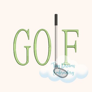 Golf Embroidery Design: Sports Motif (Digital Download)