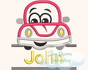 Car Embroidery Design: Custom Boy Monogram (Digital Download)