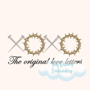 Diseño de bordado a máquina digital con carta de amor, besos, abrazos, diseño de amor, bordado de Jesús, diseño de bordado de Pascua, diseño religioso católico