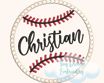 Baseball Embroidery Design Personalized Monogram Custom Name Sports Boy (Digital Download)