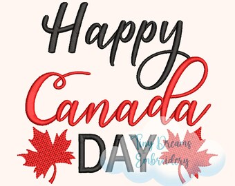 Canada Day Maple Leaf Embroidery Design (Digital Download)